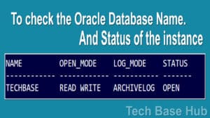 Oracle Database STATUS and ARCHIVELOG MODE poster