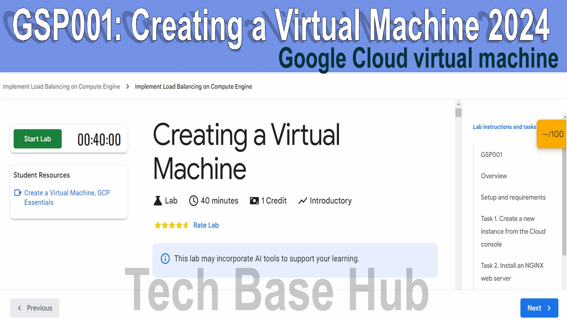 Guide to Google Cloud Virtual Machine GSP001: Creating a Virtual Machine (2024)