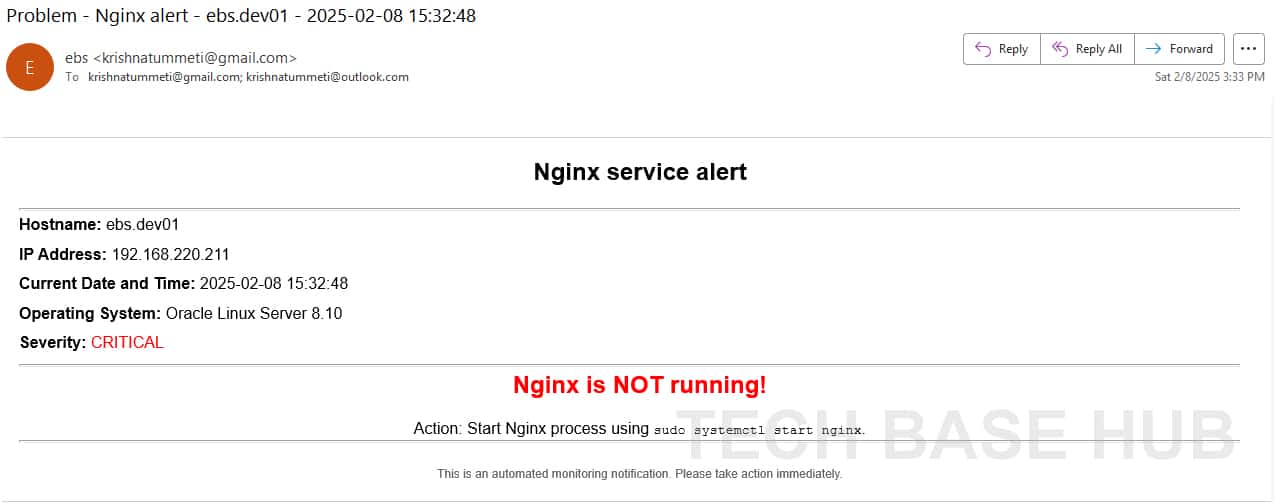 Nginx Process Alert