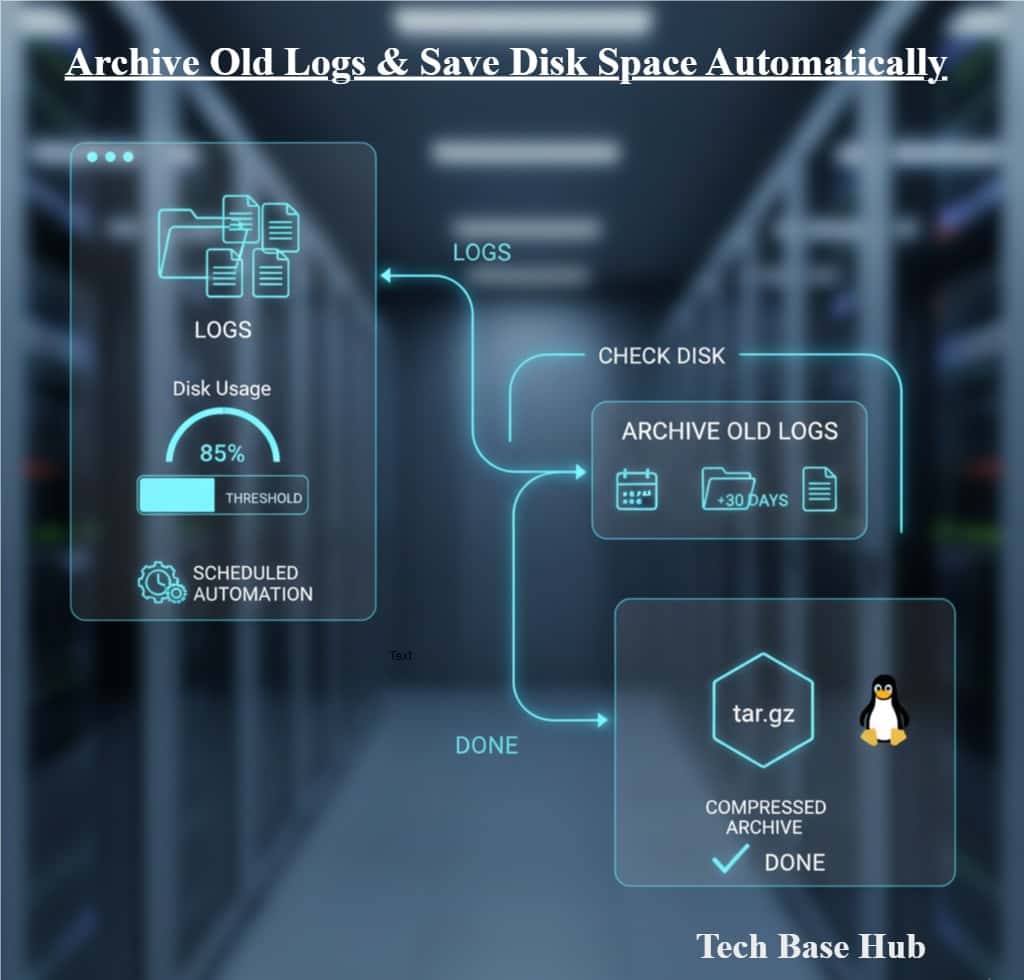 Effortless Way to Automatically Archive Log Files Older Than 30 Days in Linux with Bash Script